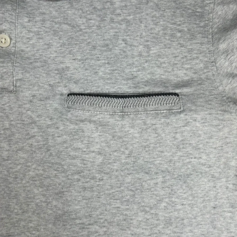Banana Republic Luxe Touch Performance Polo Shirt Mens Medium Gray Slim Fit‎